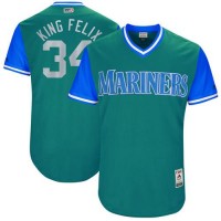 Seattle Mariners #34 Felix Hernandez Green 