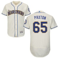 Seattle Mariners #65 James Paxton Cream Flexbase Authentic Collection Stitched MLB Jersey