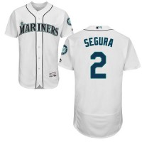 Seattle Mariners #2 Jean Segura White Flexbase Authentic Collection Stitched MLB Jersey
