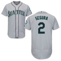 Seattle Mariners #2 Jean Segura Grey Flexbase Authentic Collection Stitched MLB Jersey