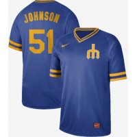 Nike Seattle Mariners #51 Randy Johnson Royal Authentic Cooperstown Collection Stitched MLB Jersey