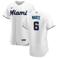Miami Miami Marlins #6 Starling Marte Men's Nike White Home 2020 Authentic Player MLB Jersey