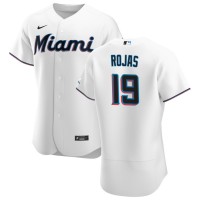 Miami Miami Marlins #19 Miguel Rojas Men's Nike White Home 2020 Authentic Player MLB Jersey