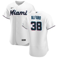 Miami Miami Marlins #38 Jorge Alfaro Men's Nike White Home 2020 Authentic Player MLB Jersey