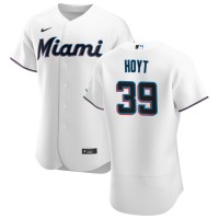 Miami Miami Marlins #39 James Hoyt Men's Nike White Home 2020 Authentic Player MLB Jersey