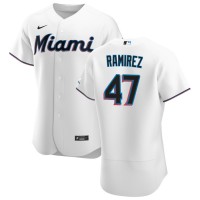 Miami Miami Marlins #47 Harold Ramirez Men's Nike White Home 2020 Authentic Player MLB Jersey
