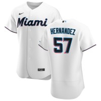 Miami Miami Marlins #57 Elieser Hernandez Men's Nike White Home 2020 Authentic Player MLB Jersey