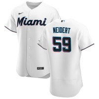 Miami Miami Marlins #59 Nick Neidert Men's Nike White Home 2020 Authentic Player MLB Jersey