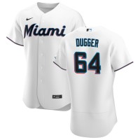 Miami Miami Marlins #64 Robert Dugger Men's Nike White Home 2020 Authentic Player MLB Jersey