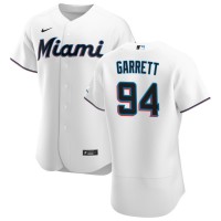 Miami Miami Marlins #94 Braxton Garrett Men's Nike White Home 2020 Authentic Player MLB Jersey