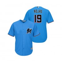 Miami Marlins #19 Miguel Rojas Blue Alternate 2019 Cool Base Stitched MLB Jersey