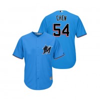 Miami Marlins #54 Wei-Yin Chen Blue Alternate 2019 Cool Base Stitched MLB Jersey