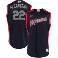Miami Marlins #22 Sandy Alcantara Navy 2019 All-Star National League Stitched MLB Jersey