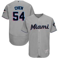 Miami Marlins #54 Wei-Yin Chen Grey Flexbase Authentic Collection Stitched MLB Jersey