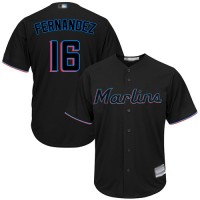 Miami Marlins #16 Jose Fernandez Black New Cool Base Stitched MLB Jersey