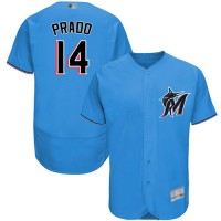 Miami Marlins #14 Martin Prado Blue Flexbase Authentic Collection Stitched MLB Jersey