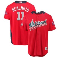 Miami Marlins #11 JT Realmuto Red 2018 All-Star National League Stitched MLB Jersey