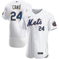 New York New York Mets #24 Robinson Cano Men's Nike White Home 2020 Authentic Player MLB Jersey