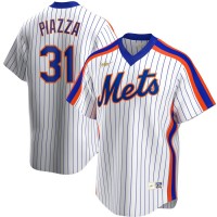 New York New York Mets #31 Mike Piazza Nike Home Cooperstown Collection Player MLB Jersey White