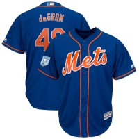 New York Mets #48 Jacob deGrom Blue 2019 Spring Training Cool Base Stitched MLB Jersey