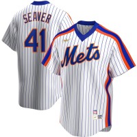 New York New York Mets #41 Tom Seaver Nike Home Cooperstown Collection Player MLB Jersey White