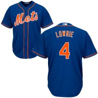 New York New York Mets #4 Jed Lowrie Cool Base Royal Stitched MLB Jersey