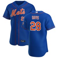 New York New York Mets #28 J.D. Davis Men's Nike Royal Alternate 2020 Authentic Player MLB Jersey