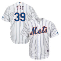New York New York Mets #39 Edwin Diaz Majestic Home Cool Base Player Jersey White