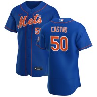 New York New York Mets #50 Miguel Castro Men's Nike Royal Alternate 2020 Authentic Player MLB Jersey