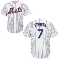 New York Mets #7 Marcus Stroman White(Blue Strip) New Cool Base Stitched MLB Jersey