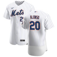 New York New York Mets #20 Pete Alonso Men's Nike White Home 2020 Authentic Player MLB Jersey