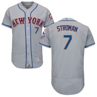 New York Mets #7 Marcus Stroman Grey Flexbase Authentic Collection Stitched MLB Jersey
