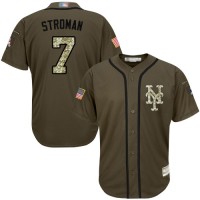 New York Mets #7 Marcus Stroman Green Salute to Service Stitched MLB Jersey