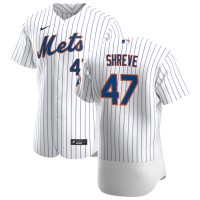 New York New York Mets #47 Chasen Shreve Men's Nike White Home 2020 Authentic Player MLB Jersey
