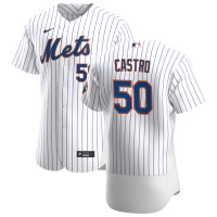 New York New York Mets #50 Miguel Castro Men's Nike White Home 2020 Authentic Player MLB Jersey