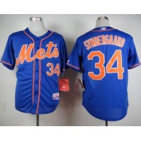 New York Mets #34 Noah Syndergaard Blue Alternate Home Cool Base Stitched MLB Jersey