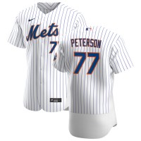 New York New York Mets #77 David Peterson Men's Nike White Home 2020 Authentic Player MLB Jersey