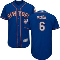 New York Mets #6 Jeff McNeil Blue(Grey NO.) Flexbase Authentic Collection Stitched MLB Jersey