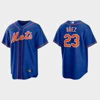 New York New York Mets #23 Javier Baez Men's Nike Royal Alternate MLB Jersey