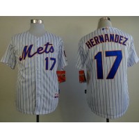 New York Mets #17 Keith Hernandez White(Blue Strip) Home Cool Base Stitched MLB Jersey