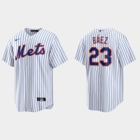 New York New York Mets #23 Javier Baez Men's Nike White Home MLB Jersey