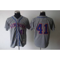 Mitchell and Ness 1969 New York Mets #41 Tom Seaver Grey Stitched MLB Jersey