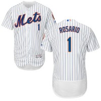 New York Mets #1 Amed Rosario White(Blue Strip) Flexbase Authentic Collection Stitched MLB Jersey