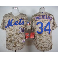 New York Mets #34 Noah Syndergaard Camo Alternate Cool Base Stitched MLB Jersey