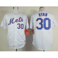 New York Mets #30 Nolan Ryan White(Blue Strip) Home Cool Base Stitched MLB Jersey