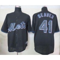 New York Mets #41 Tom Seaver Black Fashion Stitched MLB Jersey