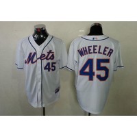 New York Mets #45 Zack Wheeler White Cool Base Stitched MLB Jersey