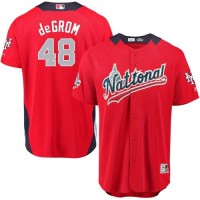 New York Mets #48 Jacob DeGrom Red 2018 All-Star National League Stitched MLB Jersey