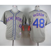 New York Mets #48 Jacob DeGrom Grey Road Cool Base Stitched MLB Jersey