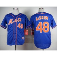 New York Mets #48 Jacob DeGrom Blue Alternate Home Cool Base Stitched MLB Jersey